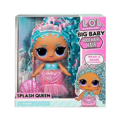 Большая кукла малышка лол Королева Всплеск LOL Surprise Big Baby Hair Hair  Hair Splash Queen 579724 (ID#1708766533), цена: 2495 ₴, купить на Prom.ua