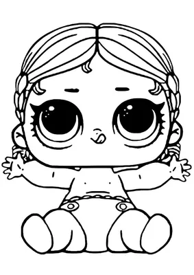 Раскраска ЛОЛ малышка Соня БиБИ | Раскраски ЛОЛ. Раскраски кукол ЛОЛ для  девочек (Coloring L.O.L doll surprise)