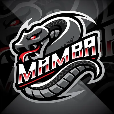 Black mamba snake mascot. esport logo design Stock Vector | Adobe Stock