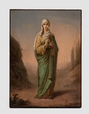 Купить старинную Икону Святая Мария Магдалина в антикварном магазине Оранта  в Москве артикул 285-19