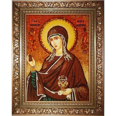 Мария Магдалина - красивая икона из янтаря (ар-326) в г. Киев за 800 грн в  интернет-магазине ➦ \"Иконный Двор\"
