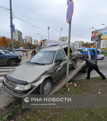 Место ДТП, в результате которого погибла актриса Голуб | РИА Новости  Медиабанк