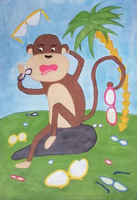 Рисунок обезьяны легкий для детей - 65 фото