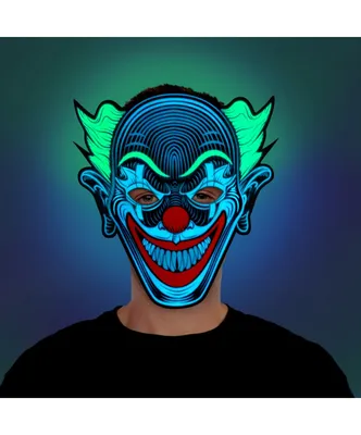 Фотографии клоунских масок на разных лицах