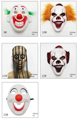 Маски клоунов для хэллоуинских костюмов