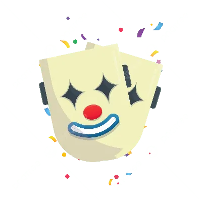 Ужасные маски клоунов: изображение в формате PNG
