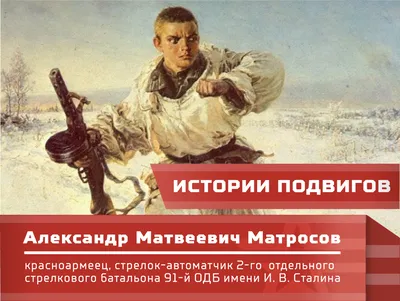 Истории подвигов: Матросов Александр Матвеевич - парк Патриот