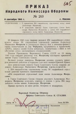 85 лет со дня рождения Александра Матросова. Биографическая справка - РИА  Новости, 05.02.2009