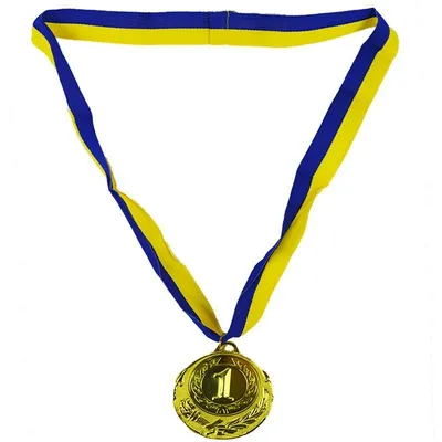 Медаль спортивная 4,5 см с лентой за 1 место J25-06G (ID#1981858446), цена:  79 ₴, купить на Prom.ua