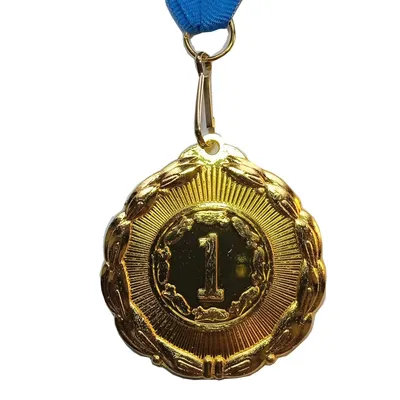 Золотая Медаль Места Значок Векторный Приз Красной Лентой Победителя  Золотой Векторное изображение ©Wise_ant 411855578