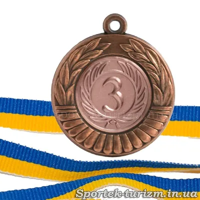 Медаль спортивная 5 см с лентой за 1 место J25-05G купить оптом - SNS