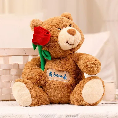 Купить Kawaii модная игрушка-медведь с розами, мягкие игрушки, маленький  бурый медведь для детей/любителей, милые игрушки для украшения вечеринки,  детская подарочная кукла | Joom