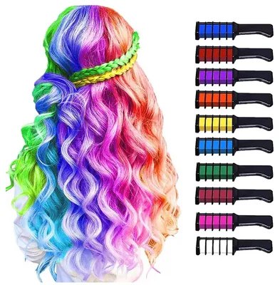Мелки для окрашивания волос Hair Color Comb, 6 цветов в форме расчески /  набор мелков — купить в интернет-магазине по низкой цене на Яндекс Маркете