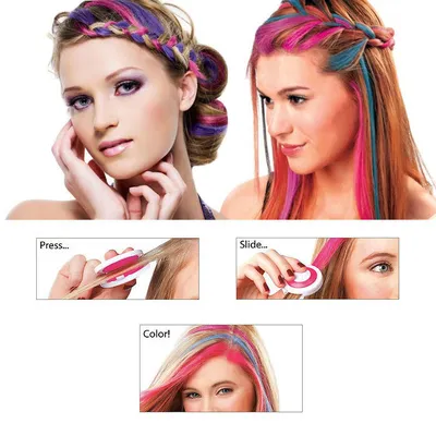 Цветные мелки для волос HolidayLineMarket 33905935 купить за 56 900 сум в  интернет-магазине Wildberries