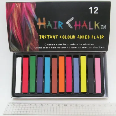 Мелки для волос с насадкой, набор, 6 цветов No brand 01046320: купить за  350 руб в интернет магазине с бесплатной доставкой