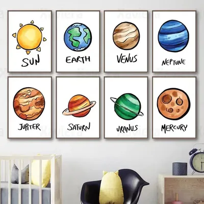 Vector Меркурий планеты иллюстрации в ретро плоском стиле шаржа Плакат для  комнаты детей, образования Иллюстрация вектора - иллюстрации насчитывающей  галактика, мило: 112465748