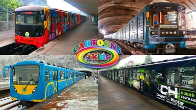 Metro trains for kids and toddlers / Цветные поезда метро для детей -  YouTube