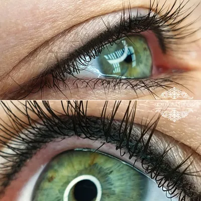 Фото межресничного татуажа глаз: перед и после