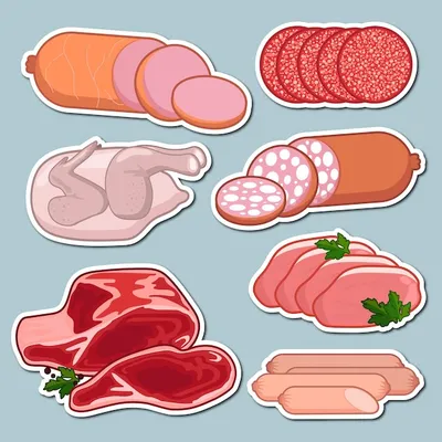 Premium Vector | Meat products