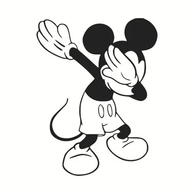 Чёрно-белый Микки Маус со …» — создано в Шедевруме