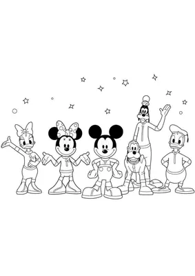 Раскраска Микки Маус и его друзья распечатать - Микки Маус