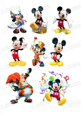 Картинка для торта \"Микки Маус (Mickey mouse)\" - PT100473 печать на  сахарной пищевой бумаге