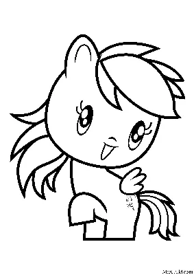 Раскраска - Мой маленький пони - Cutie Mark Crew - Милая пони Радуга Дэш |  MirChild