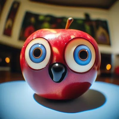 Милое яблоко милыми глазками» — создано в Шедевруме