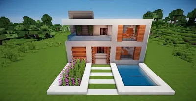 Основы стройки дома в стиле хай-тек в minecraft. | Всё о Minecraft | Дзен