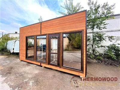 Модульная мини баня 2,3х2,3м под ключ Gartensauna-16 от Thermowood  Production под ключ от производителя цена | Промконтракт ibud.ua