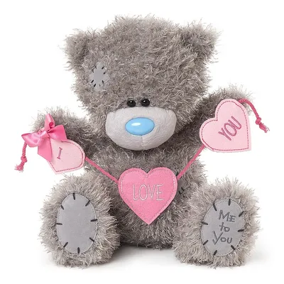 APX01003 Мишка Teddy с флажками I Love You (M10 Bunting)