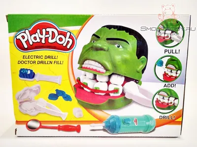Play-Doh Набор \"Мистер Зубастик\", версия 2016 г., арт. В5520. - «Набор от  Play-Doh \"Мистер Зубастик\" - отличный выбор для маленьких стоматологов. » |  отзывы