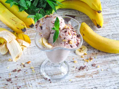 Мятное мороженое с кусочками шоколада пошаговый рецепт с фото