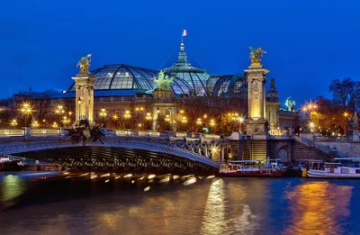 Фотообои \"Мост Александра III и дом инвалидов. Париж. Франция\" - Арт.  080432 | Купить в интернет-магазине Уютная стена
