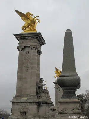 Обои на рабочий стол Мост Александра III через Сену в Париже, Франция /  Seine, Paris, France, обои для рабочего стола, скачать обои, обои бесплатно