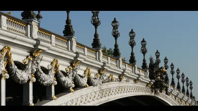 Обои на рабочий стол Мост Александра III через Сену в Париже, Франция /  Seine, Paris, France, обои для рабочего стола, скачать обои, обои бесплатно