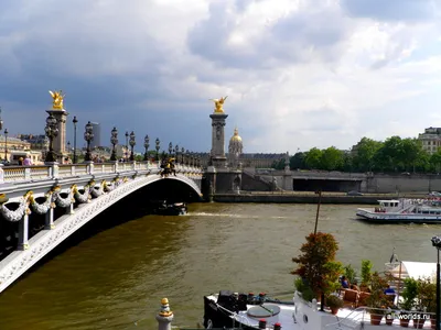 Обои на рабочий стол Мост Александра III в Париже, обои для рабочего стола,  скачать обои, обои бесплатно