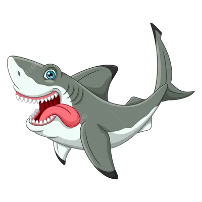 Мультяшный Дружелюбный Акула — стоковая векторная графика и другие  изображения на тему Акула - Акула, Комикс, Улыбаться - iStock