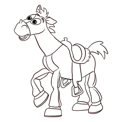 милая мультяшная лошадь раскраски страницы с векторной иллюстрацией  активности детей линии искусства, лошадь, раскраска, мультфильм фон  картинки и Фото для бесплатной загрузки
