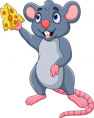 Мультяшная мышь, показывающая кусочек сыра | Премиум векторы | Винтаж  альбом, Мышь, Детские картины