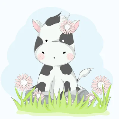 Premium Vector | Cartoon cow