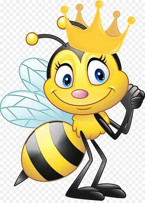 Мультяшная счастливая пчела машет | Премиум векторы