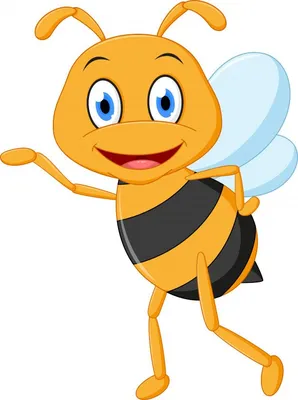 Маленькая мультяшная пчела | Премиум векторы | Пчела, Яркие обои, Рисунки