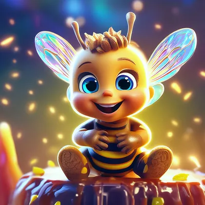 пчела. набор пчел. пчела. медовый диппер. симпатичные мультяшные жуки  Иллюстрация штока - иллюстрации насчитывающей шмель, ковш: 253571149