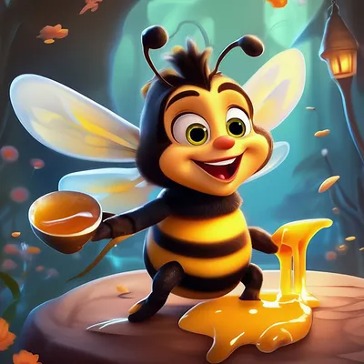 Милые медовые пчелы и пчелы висят на дереве Иллюстрация вектора -  иллюстрации насчитывающей пчела, печать: 270280378