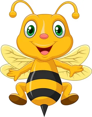 Медоносная пчела Мультяшный Белый, выжатый, медоносная пчела, белый png |  PNGEgg