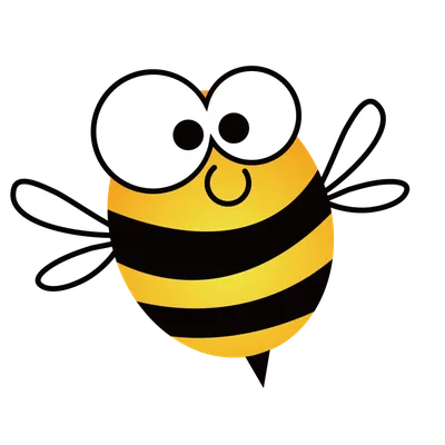 Милая мультяшная пчелка. Нарисуйте иллюстрацию в черно-белом цвете - Ozero  - российский фотосток