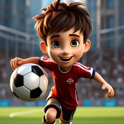 Мультяшный Футбол Футбол Игрок С Мячом — стоковая векторная графика и  другие изображения на тему 2015 - 2015, Kids' Soccer, Бить ногой - iStock