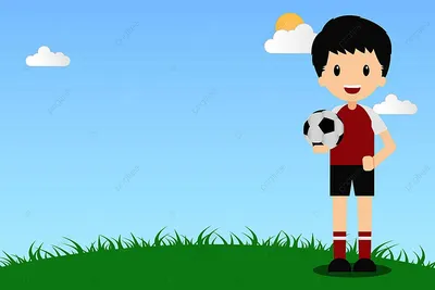 Мультяшные мальчики играют в футбол | Премиум векторы