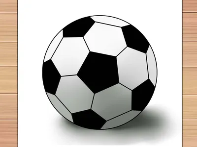 Мультяшный пучеглазый футбольный мячик…» — создано в Шедевруме